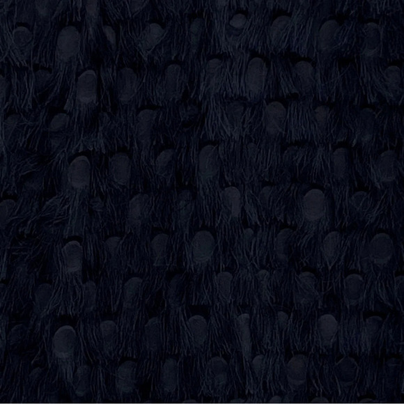 NWT ANTHROPOLOGIE Women’s Black Roxie Textured Fringe Polka Dot Mini Dress - Picture 4 of 8